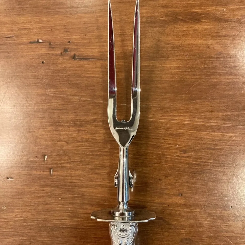 GORHAM STRASBOURG carving set, sterling handles, NEW NEVER USED